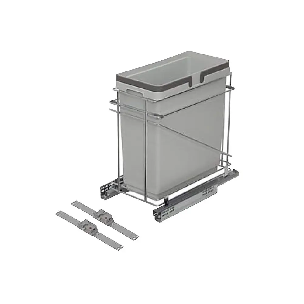 

Kitchen Cabinet Sot Close Heavy Duty Waste Recycle Bin Trash Can Pull Out Organizer Container QPAM12135C (Single 12 (35 Quart Bi