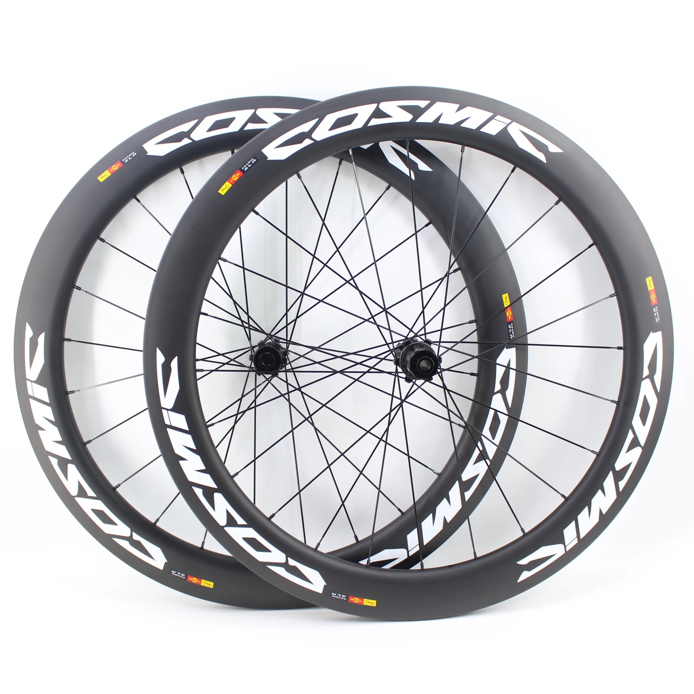 New 700C Road Bike Matt UD full carbon bicycle Thru Axle Direct pull disc brake wheelset carbon tubular clincher tubeless rims