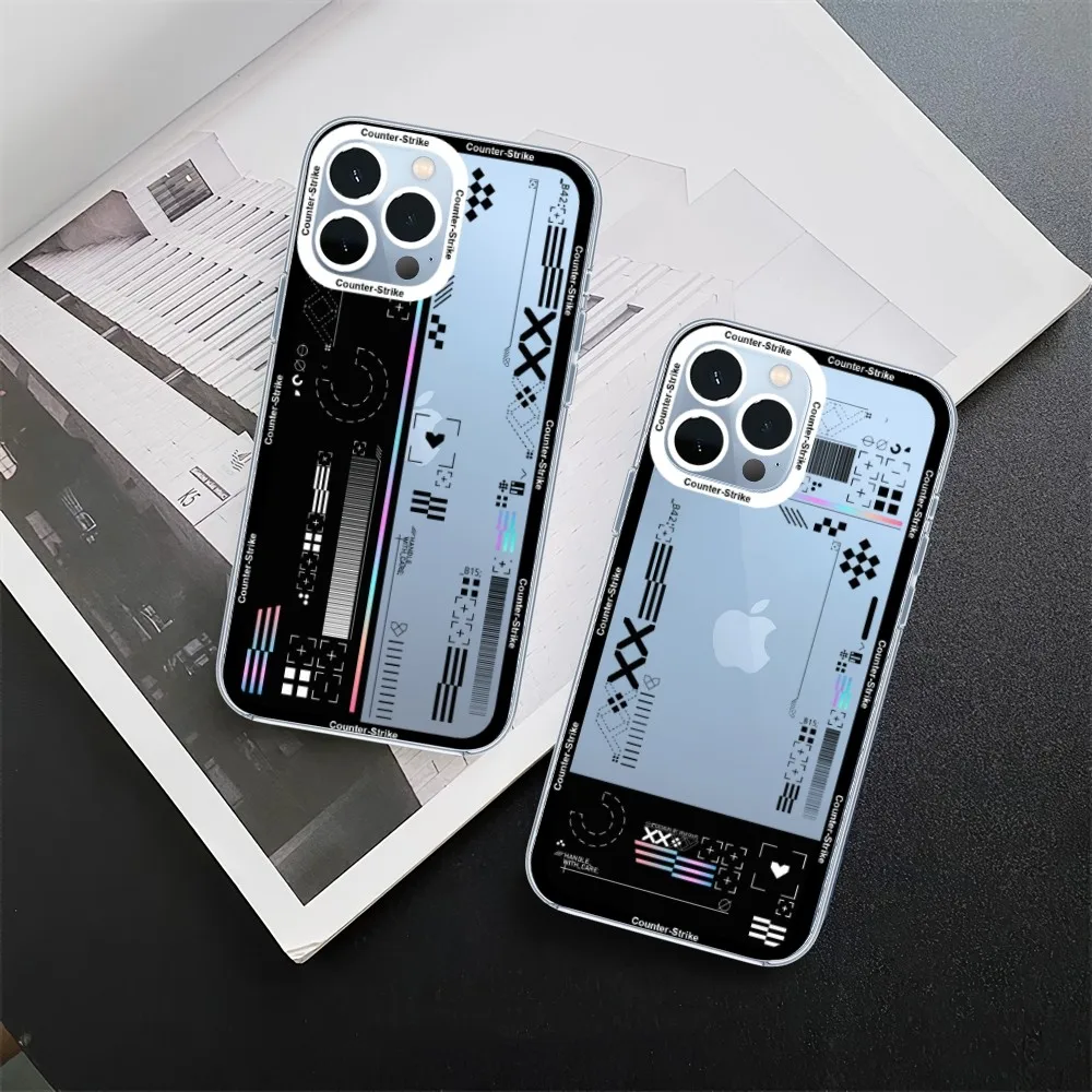 Game CSGO Printstream Phone Case For iPhone 11 12 Mini 13 14 15 Pro Max Transparent Shell