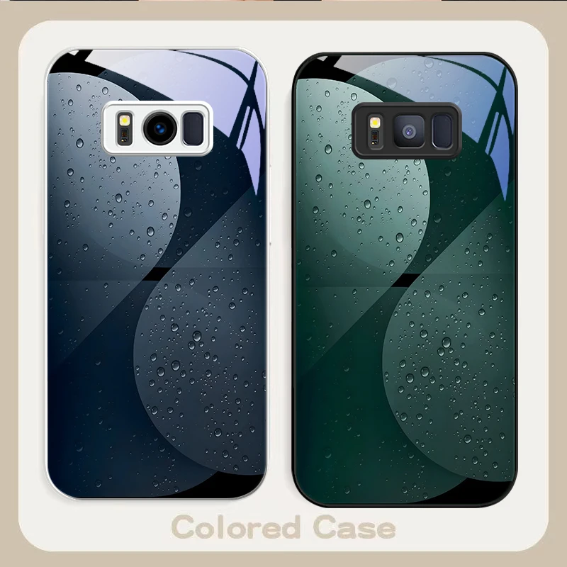

Glistening water droplets For Samsung S22 S8 S9 10 20 Ultra S21 Pro S22 Plus S23 FE S24 Ultra S25 Edge S25Ultra Glass Phone Case