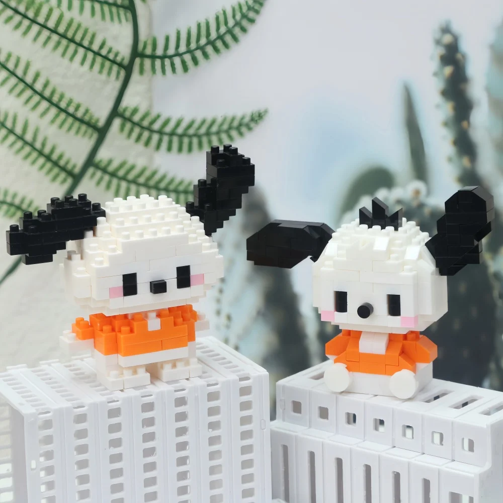 Sanrio Building Blocks Anime Kawaii Cartoon mini Action Children\'s Figures Blocks Bricks Assemble Hello Kitty Toys Gift for Kid