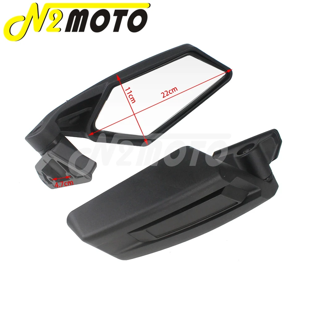 Black UTV Off-road Racing Side Mirrors Adjustable Left & Right Rearview Mirror For Can-Am Maverick X3 R MAX DS RS Turbo 2017-19