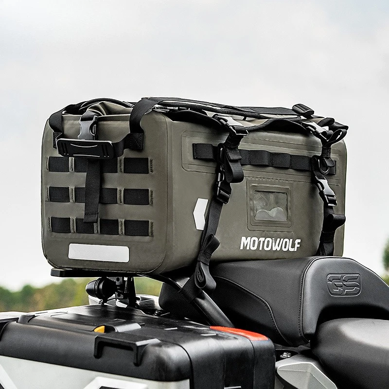 Motorcycle long-distance riding, car rear bag, portable backpack, waterproof and wear-resistant large-capacity multi-functional