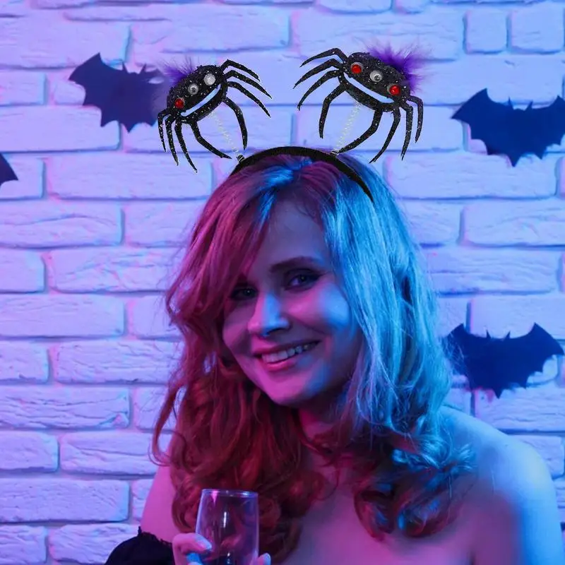 女性のためのハロウィンスパイダーヘッドバンド、創造的なヘッドピース、パーティーヘッドウェア、フェスティバルアクセサリー