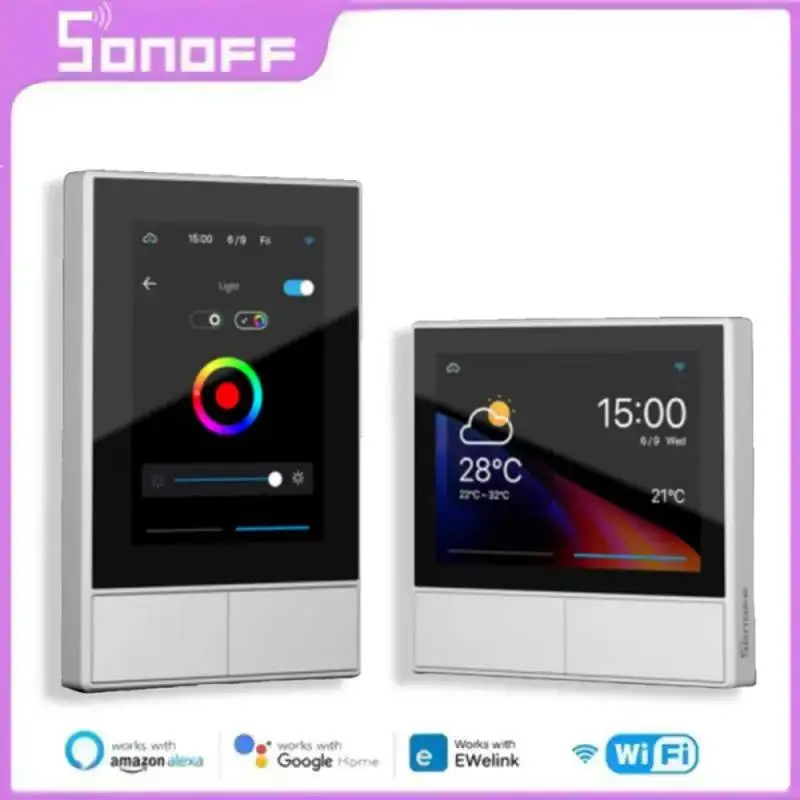 

SONOFF NS панель Smart Scene настенный выключатель ЕС/США Wifi умный термостат дисплей переключатель управления с помощью приложения Ewelink Alexa Google Home