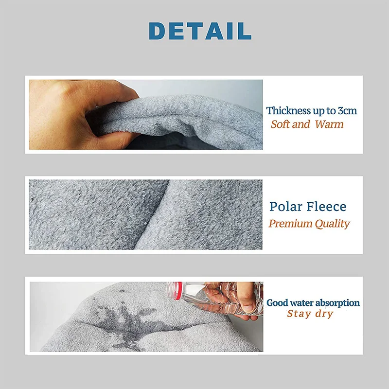 Meerschweinchen-Warmbett, Kaninchenhaus, Hamster-Schlafsack, Kleintier-Zubehör, Höhlennest, Weiche Fleece-Hausschuhe, Bett für Meerschweinchen, Meerschweinchen-Accessoires – Detail 8