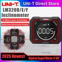 UNI-T LM320F/E/D Digital Inclinometer Laser Angle Meter High Precision 4x90° Relative & Absolute Measure Magnetic Inclinometer