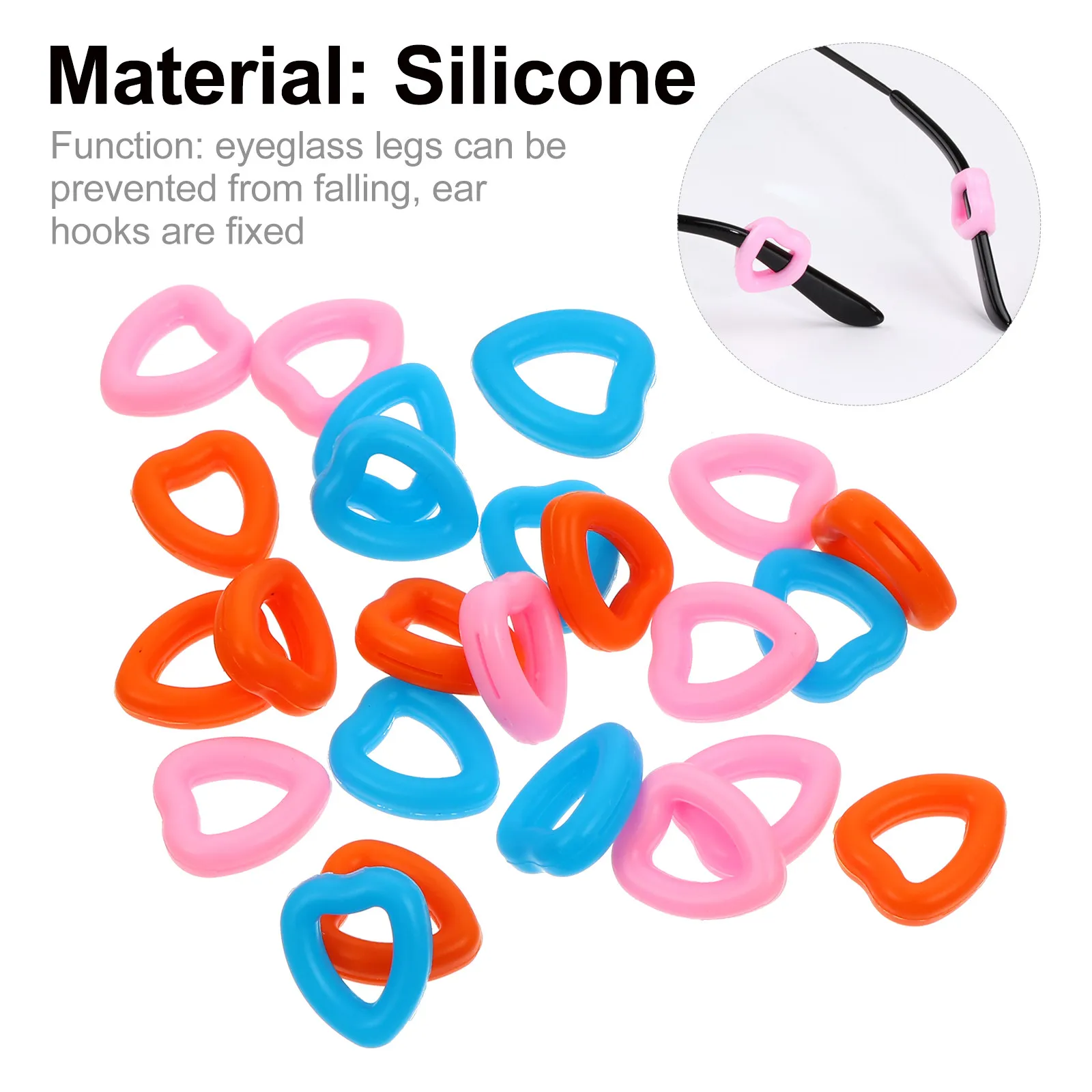 

12Pairs Eyewear Frame Fixed Cover Silicone Anti Skid Glasses Leg Earmuff for Myopia Glasses Daily Wear Silicone Temple Cover