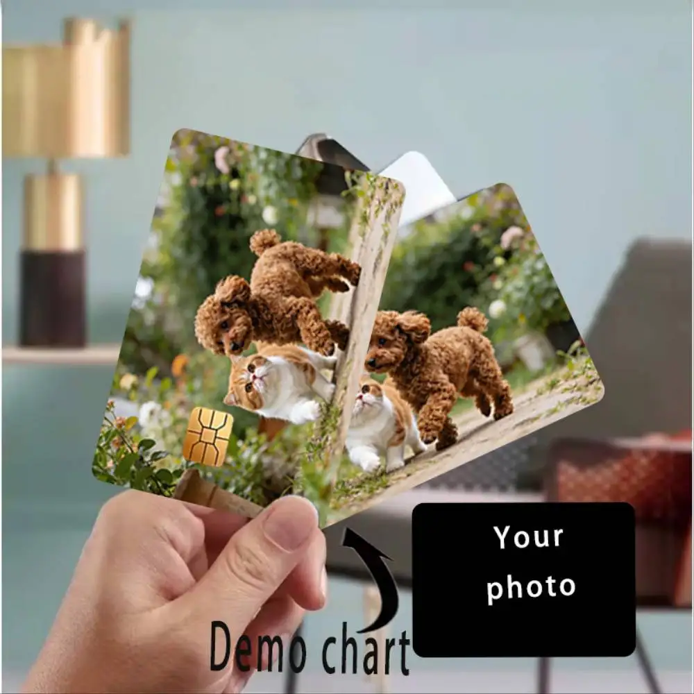 DIY Custom Image Print Credit Card Skin Sticker HD Self Defined Removable Self Adhesive PVC Decal For Debit Bank Credit Cards