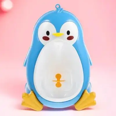

Children Penguin Urinal Boys Blue Toddler Potty Training Kids Bathroom Large Capacity Removable Easy Clean Practical Gift