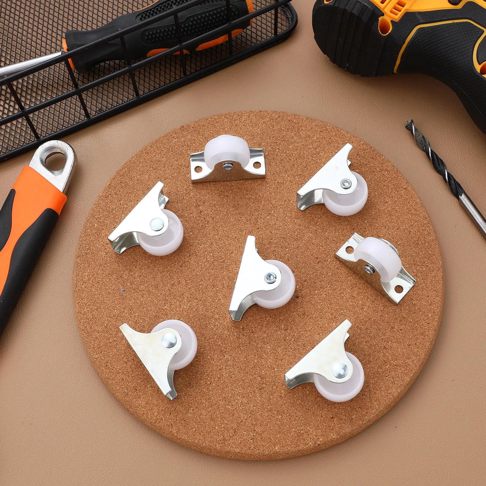16 Pcs Furniture Wheels Caster Easy Adhesive Rotating for Carts Heavy Duty Hard Moving Castor Drawers