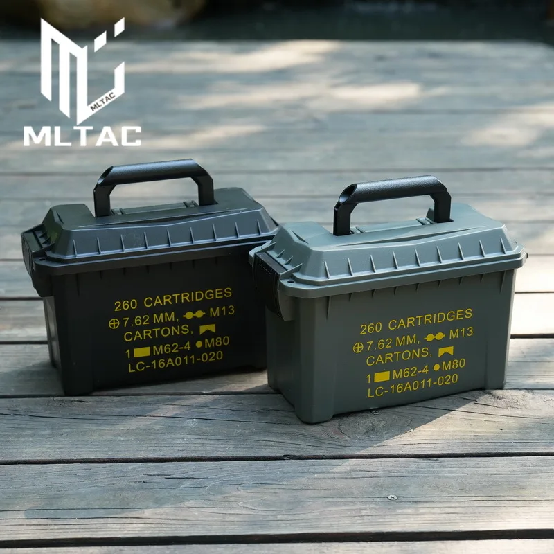 Outdoors Tactical Rifle Ammo Box Plastics Waterproof high Strength Toolbox Airsoft 5.56 Or 7.62 Ammunition Storage Box