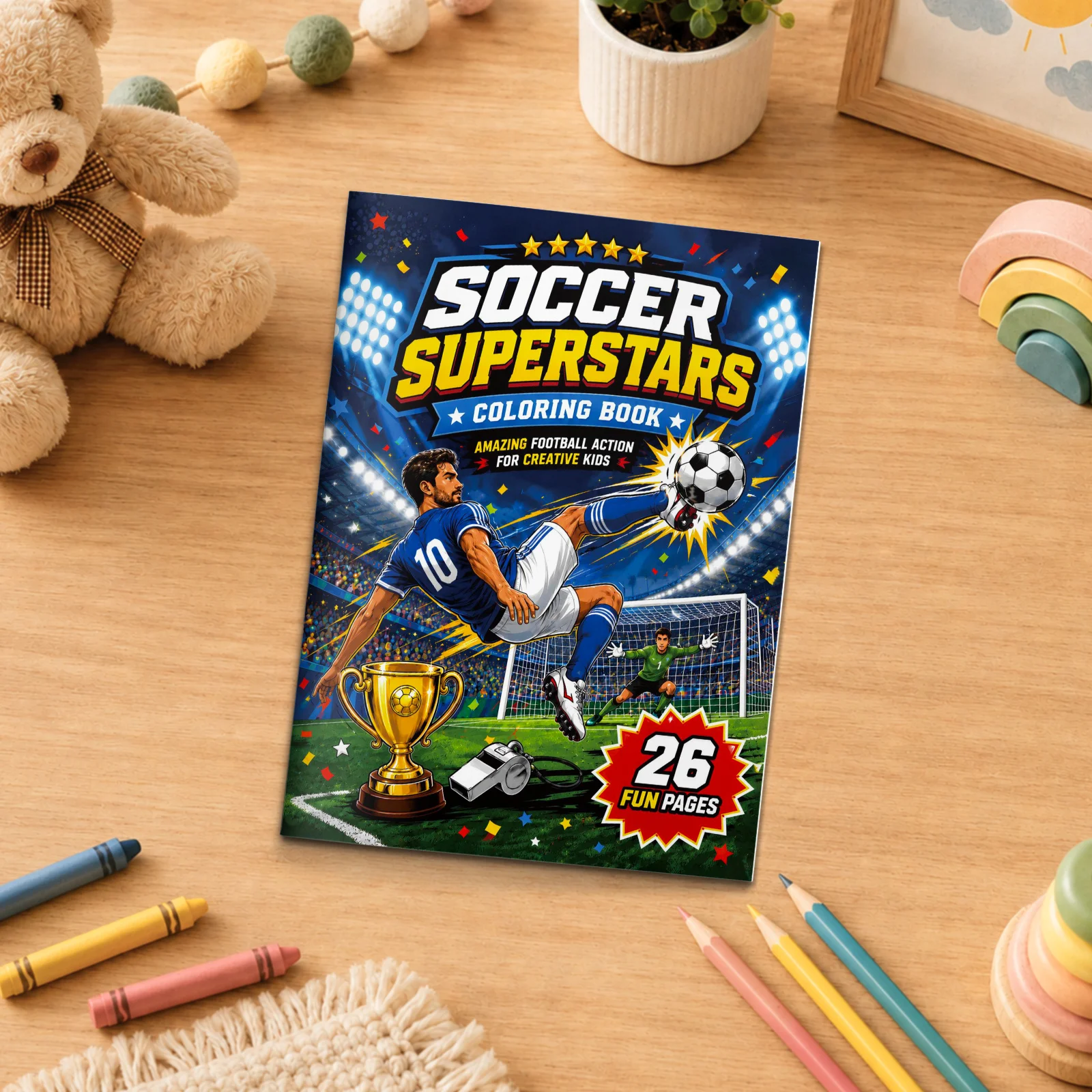 Adult World Cup Soccer Coloring Book, Football-Themed Relaxation and Creative Coloring Pages view 2