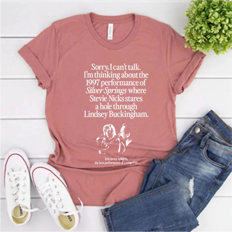 2025 yiyi2025yiyiI تفكر في أداء 1997 من تي شيرت سبرينغز الفضي قمصان جمالية ريترو 90s تي شيرت للجنسين شور