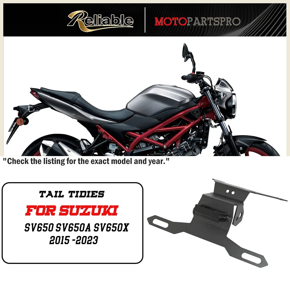 

Рамка держателя номерного знака со светодиодной подсветкой для Suzuki SV650 SV650A SV650X 2015 2016 2017 2018 2019 2020 2021 2022 2023