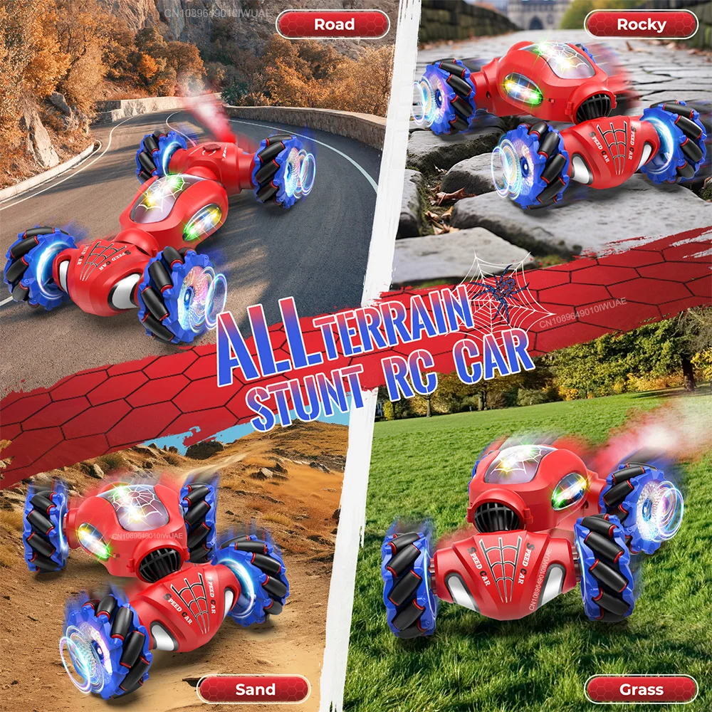 4WD 1:16 RC Stunt Car Children Double Sided Flip 2.4G Gesture Radio Remote Control Stunt Car RC Twist Drift Car Toys Kids Gifts