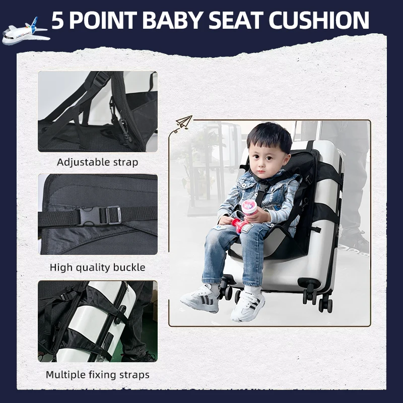 Trolley Case Portable Child Seat Special Trolley Case for Traveling with Children Three-point Safety Belt Seat