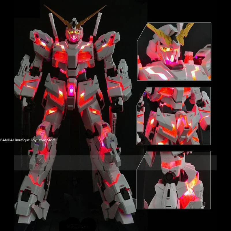 Bandai Genuine Gundam Model Kit Anime Figure PG 1/60 RX-0 UNICORN Gundam BANSHEE LED Light Set Anime Action Figure Without Body