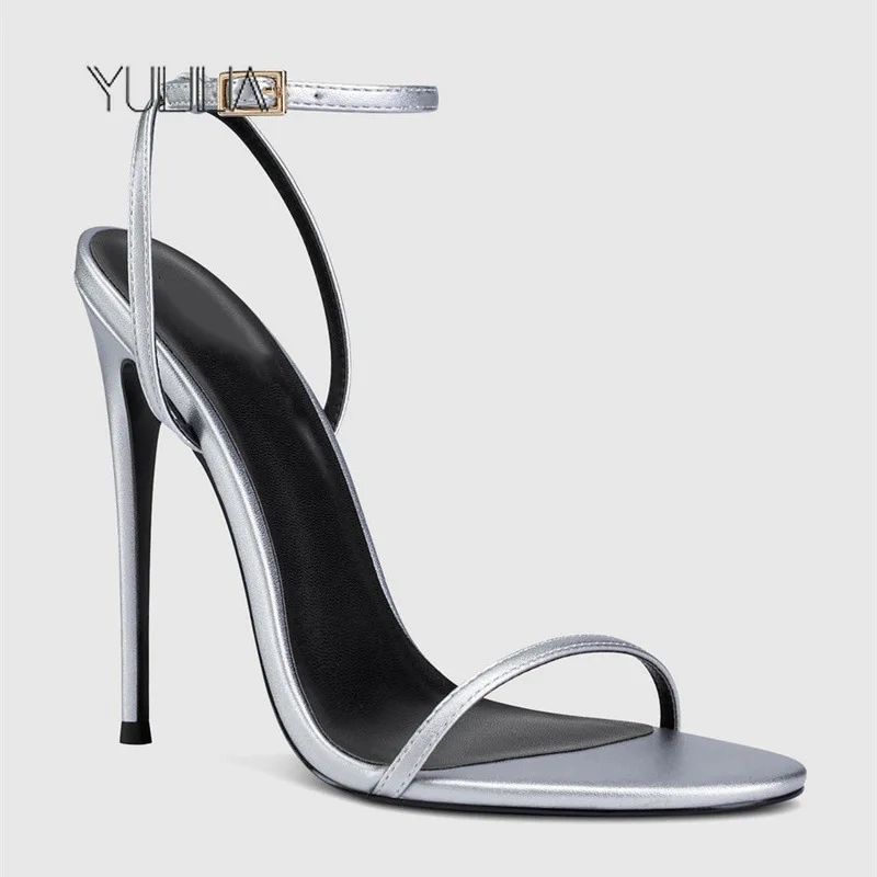 YULILIA American Style Fashion Sexy Office Nightclub Party Wedding Women's Woman Gold Strap Stiletto Sandals High Heel Pumps view 5