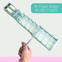 Fast Tape Dispenser for Crafts Gift Wrapping Dispenses 18 Strips in Seconds BladeFree Design Ensures Safety Compact and HeavyDu