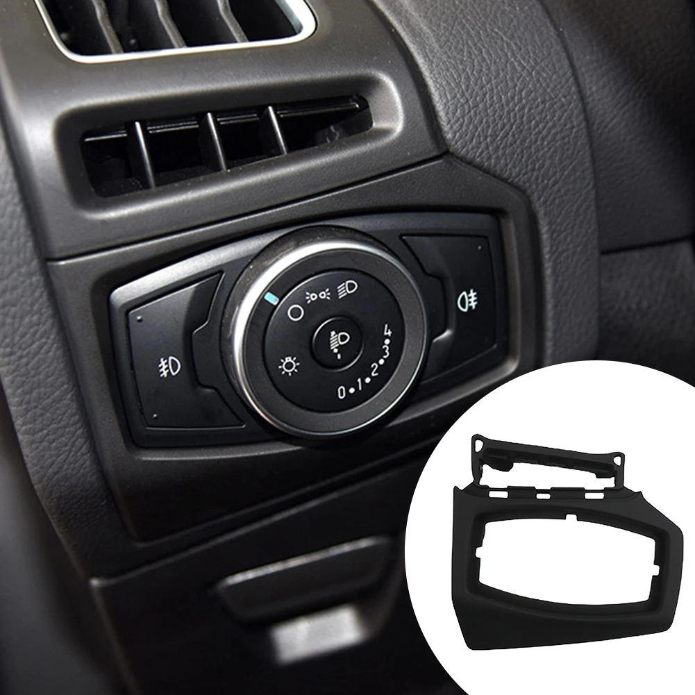 Headlight Switch Buttons Decorative Frame Trim Interior Accessories Low&High Level Configuration for Ford Focus 2012-2018