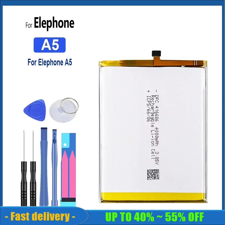 

4000mAh For Elephone A5 Smartphon Batteries High Quality Replacement Spare Mobile Phone Battery