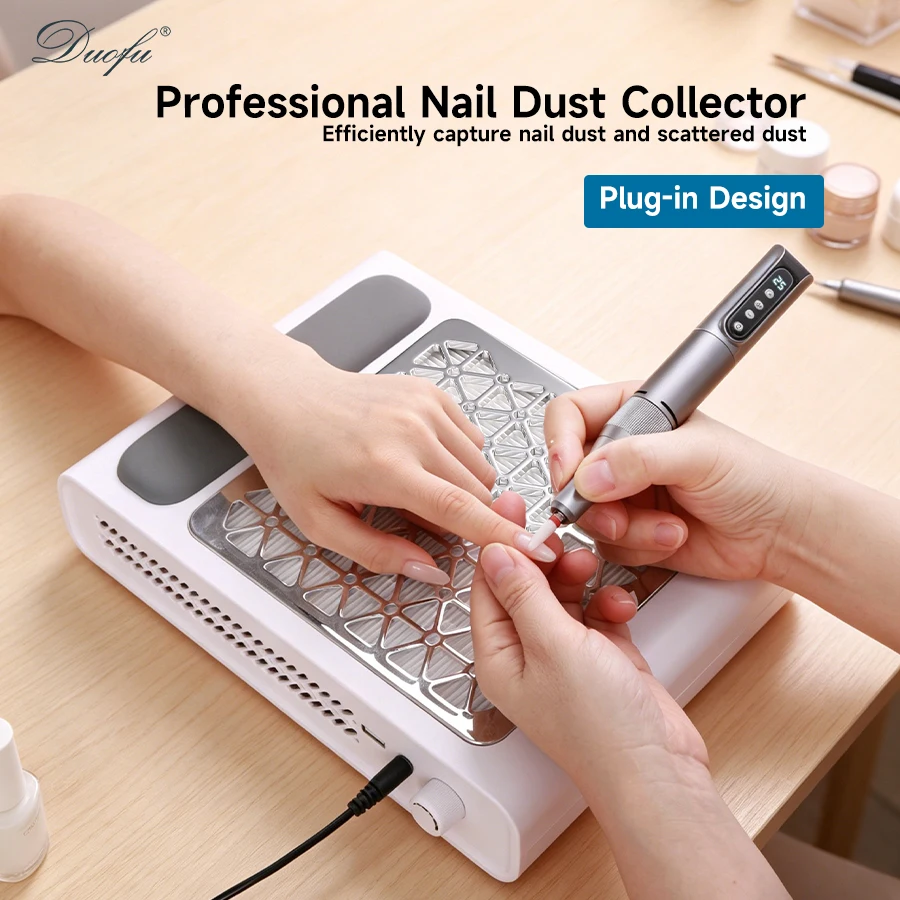 Professional Nail Dust Collector Vacuum Cleaner Turbo Brushless Fan  Adjustable Suction Knob Low Noise Nail Salon Equipment