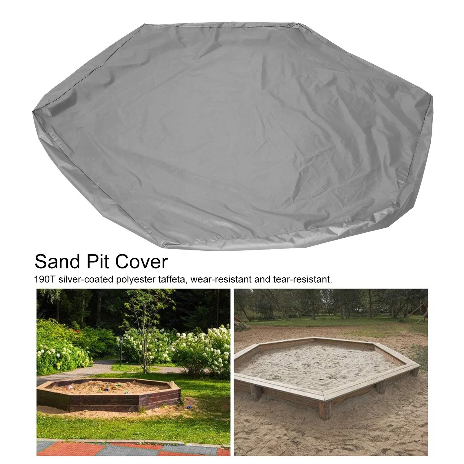 Sandbox Cover Hexagon Sandpit Sand Toys Cover Waterproof Pool Cover With Drawstring For Outdoor Garden