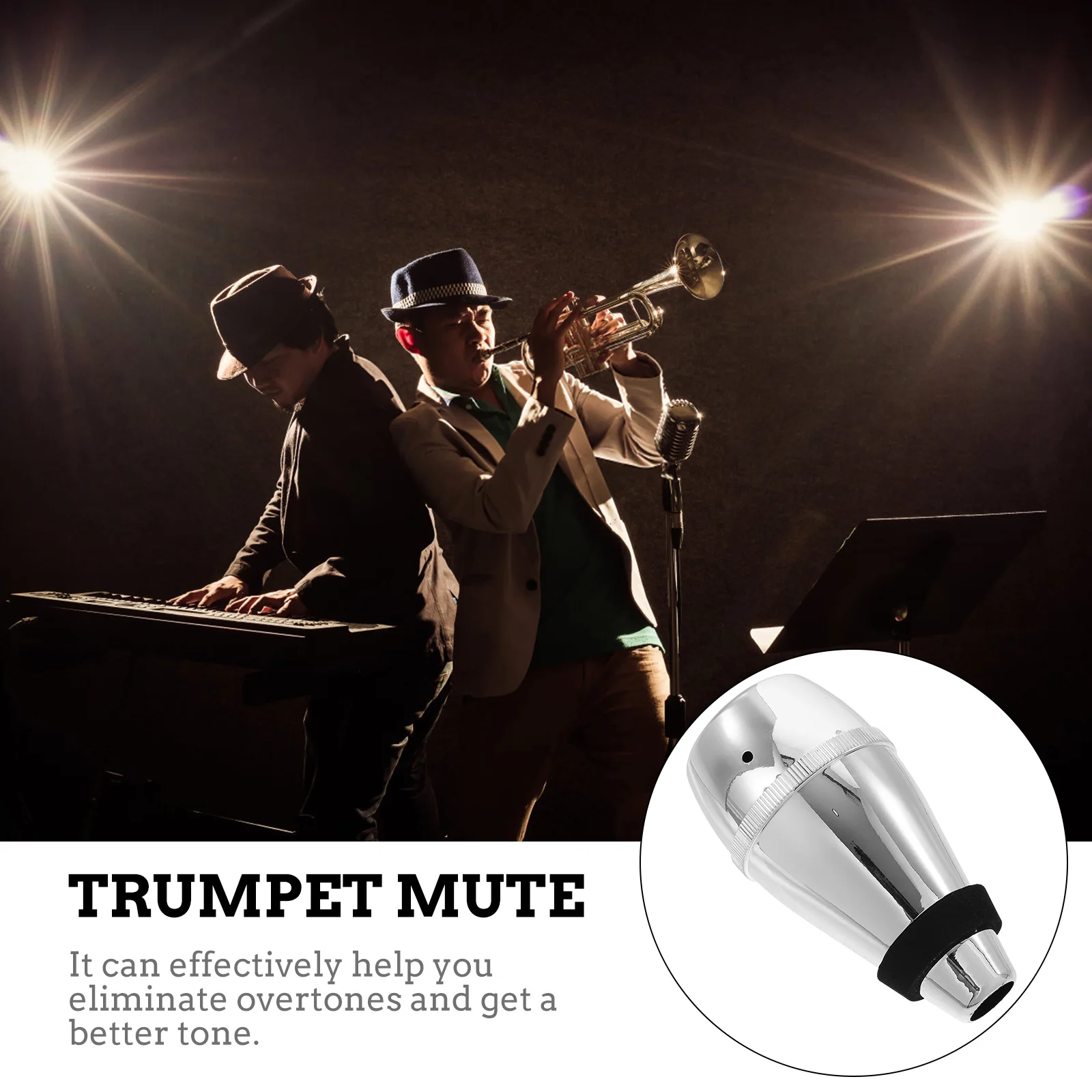 

1pc Abs Trumpet Mute Portable Lightweight Sound Dampener For Practice Durable Instrument Accessory Musical Supply Trumpet Part