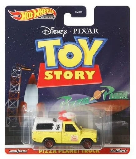 

Hot Wheels 1/64 Car PIZZA PLANET TRUCK Toys Story Movie'Car Real Rides Metal Diecast Model Car