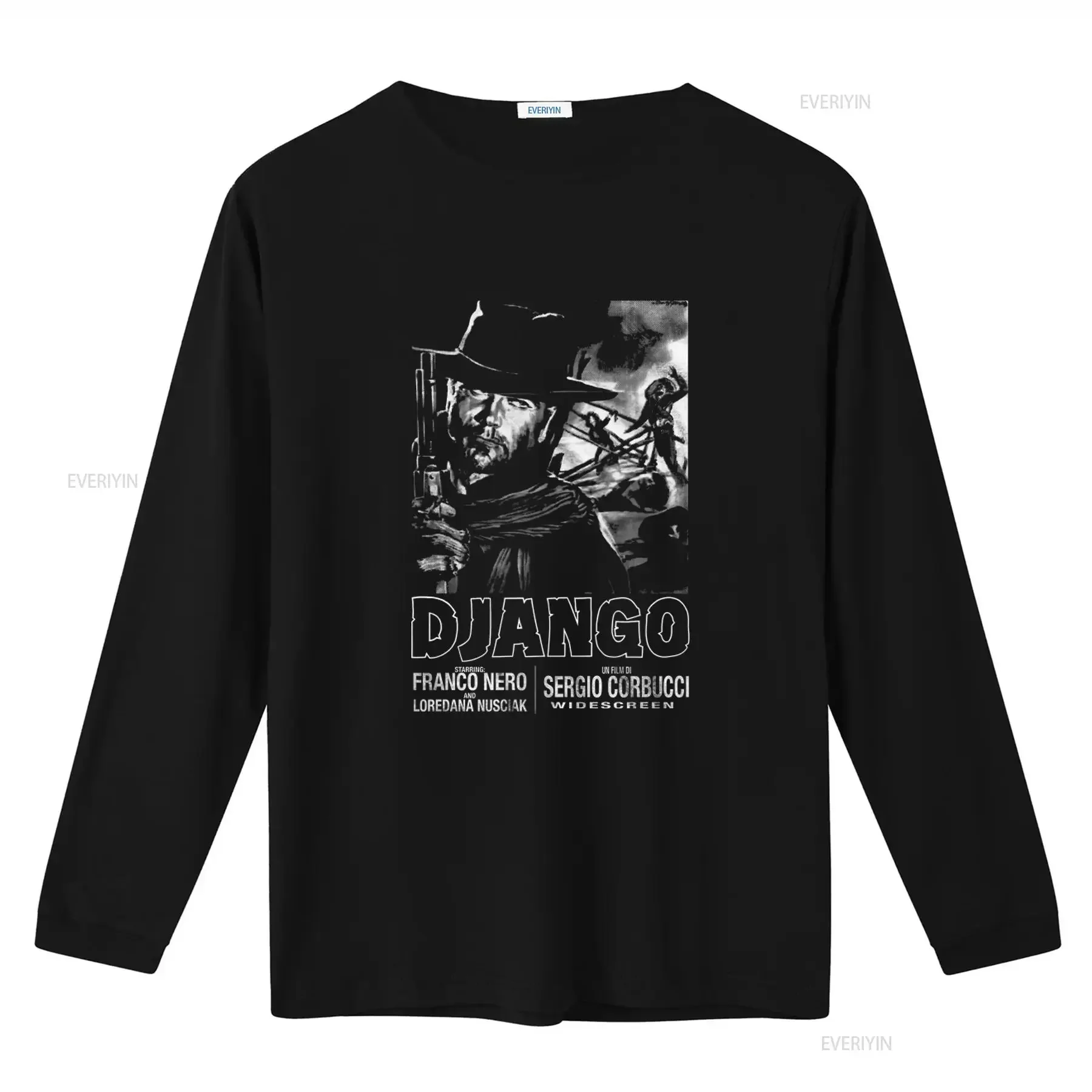 Django Movie Inspired Franco Nero Hand Screened Pre Shrunk 100 Cotton T Shirt vintage Washed Soft Versatile Breathable Casual