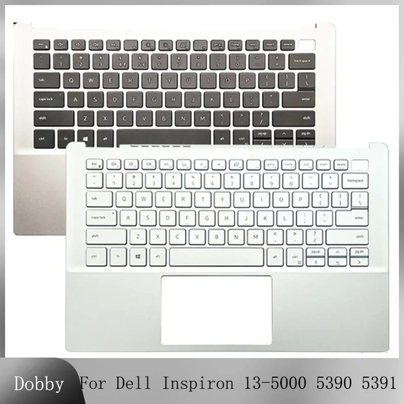 

New For DELL Inspiron 13 5390 5391 Palmrest Upper Case Top Cover Housing With US English Keyboard Replacement Silver 0R18HX