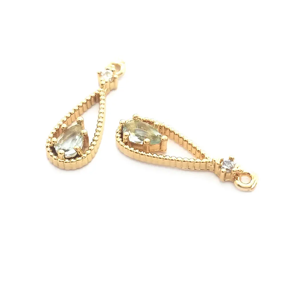 10PCS 18K Gold Color Drop Shape Charms Pendants High Quality Necklace Earrings Diy Jewelry Accessories Rosediy official-website - Image 5
