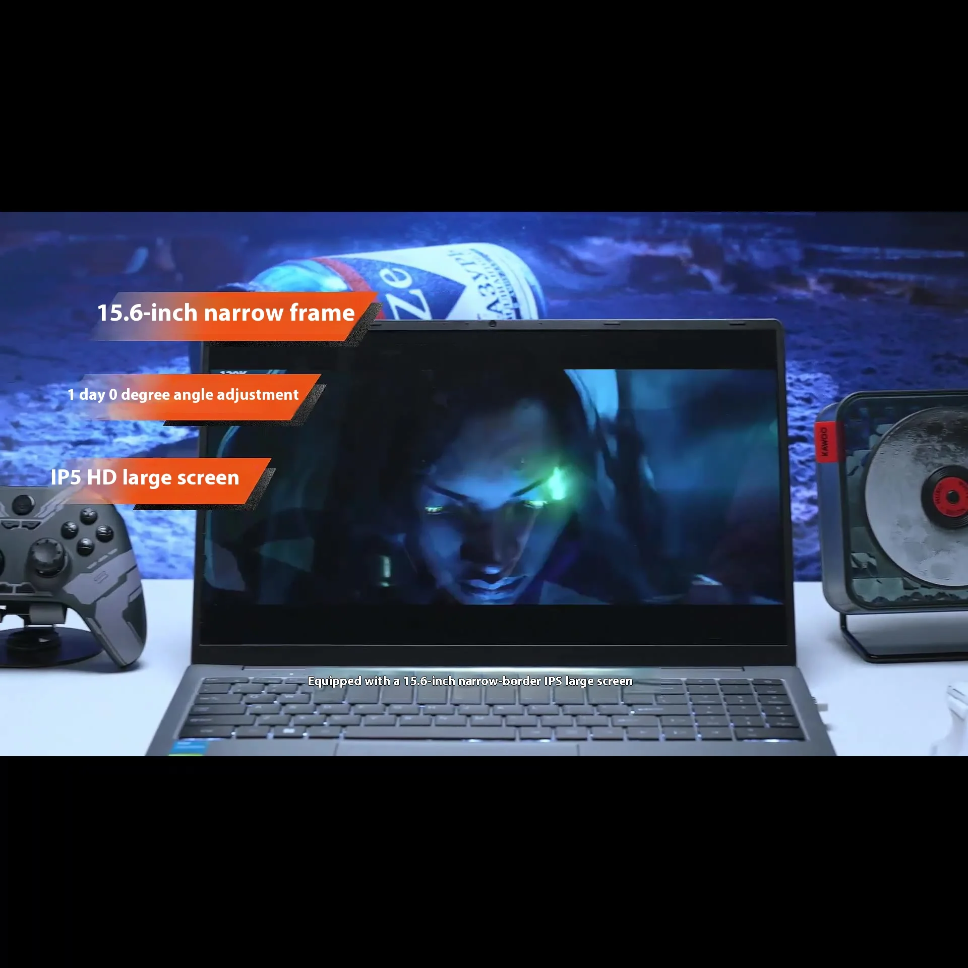 كمبيوتر محمول بشاشة IPS مقاس 15.6 بوصة مع وحدة معالجة الرسومات 6G للجيب USB3.0*1 التعرف على بصمات الأصابع 2.4G/5.0G كمبيوتر لاسلكي واي فاي BT #4