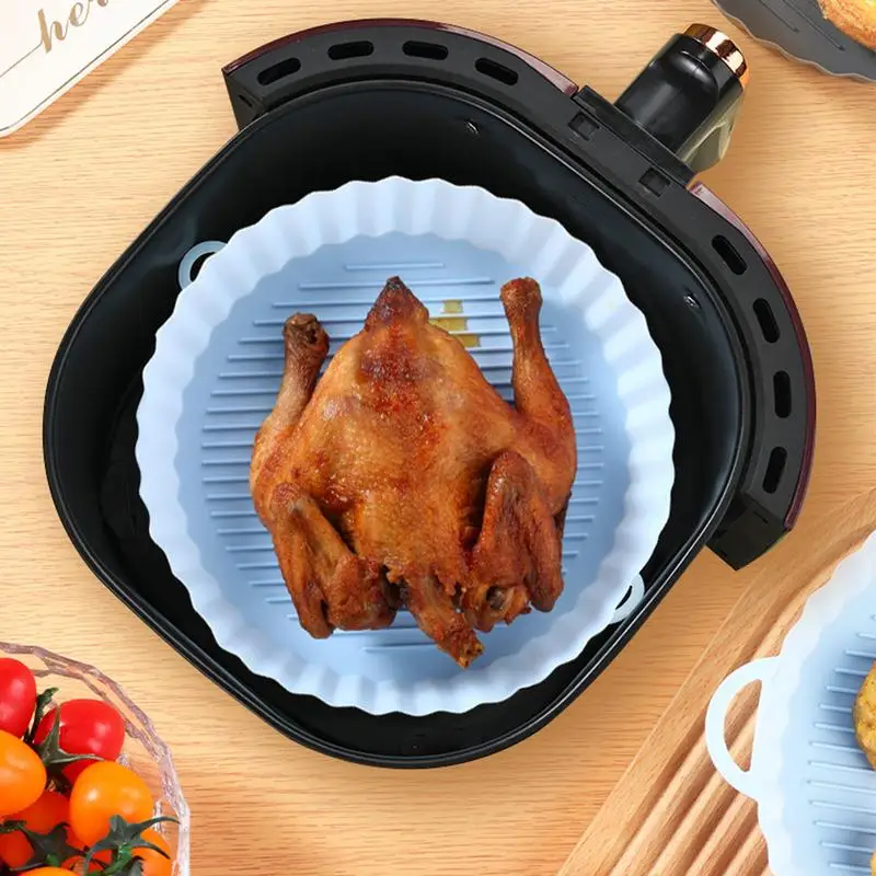 Square Airfryer Liners Heat-resistant Baking Basket Kitchen Grill Tray Reusable Baking Pot Oven Tray Household Baking Accessory