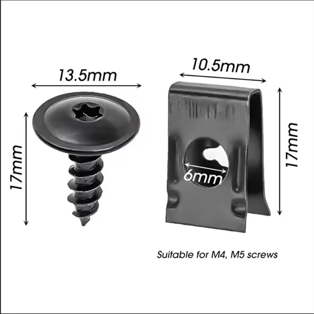 لوحة الحائط مسامير ثابتة الذاتي التنصت محرك السيارة المشابك توركس بولت الوفير قوس الطين اللوحات سبلاش الحرس Undertray تقليم #6