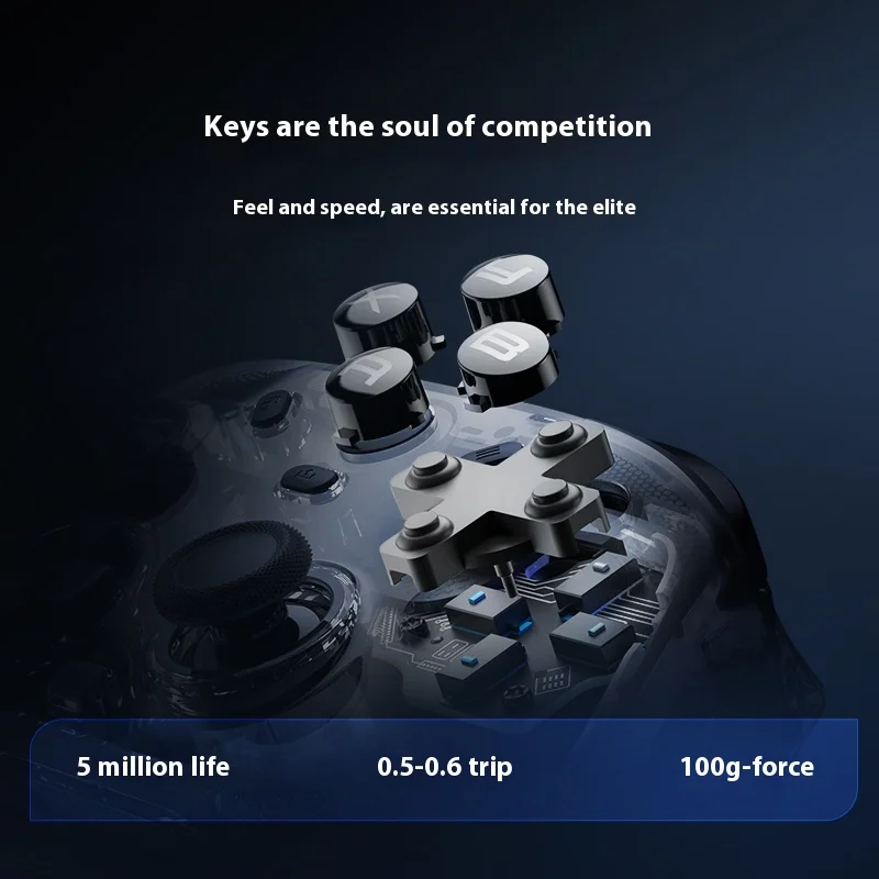 RedMagic Phantom Blade Pro Sangokushi Limited Nirkabel 1000HZ Pengendali Game Uap Xbox NS PC Basis Aluminium Hall Pemicu PC