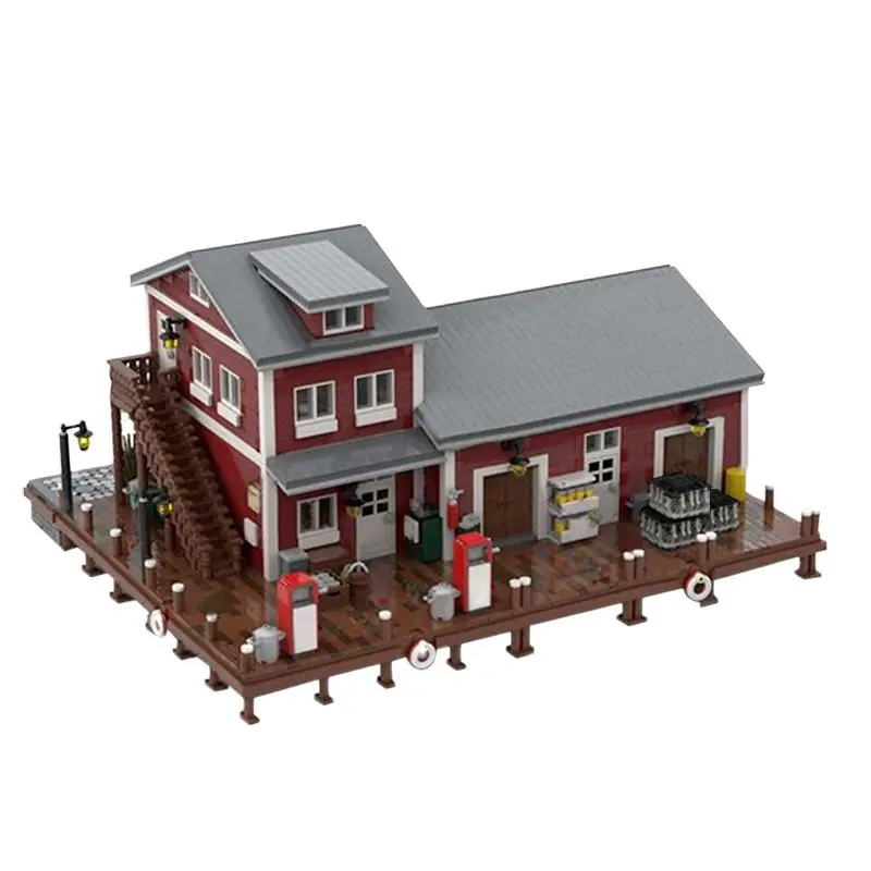 MOC Dockside House Church Cauldron Shop Magic Alley Model Building Blocks Architecture Wizarding Equipment Bricks Toys Child