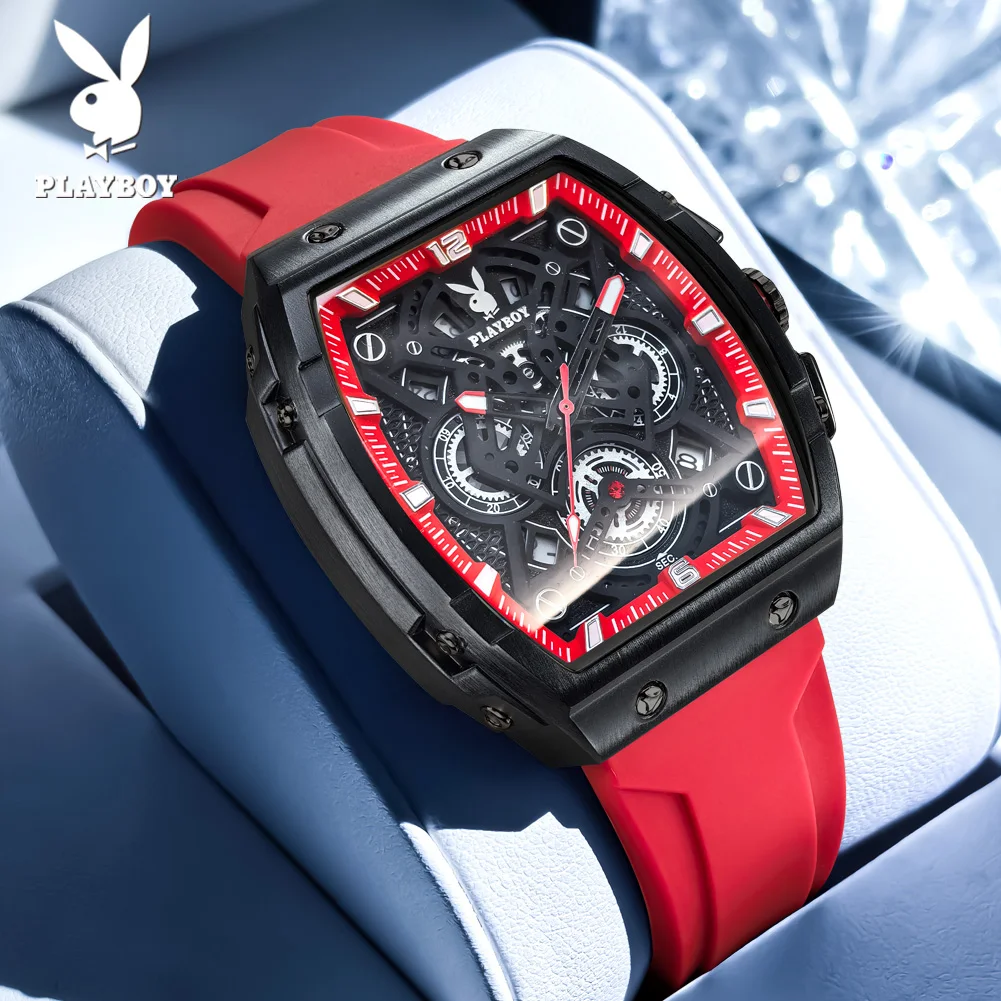 Men's Authentic Quartz Watch with Silicone Strap