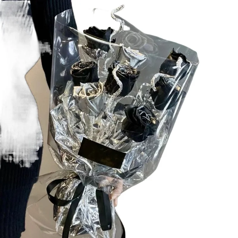 

Eternal flower rose bouquet acrylic flower box real flower Valentine's Day confession to send girlfriend boyfriend birthday