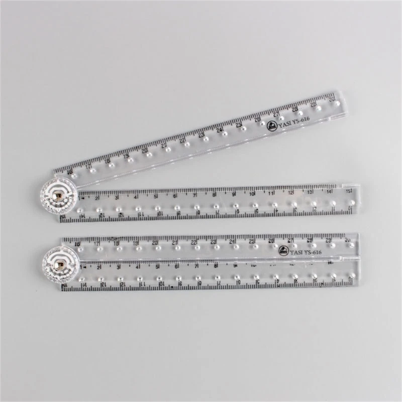 Clear Acrylics Rulers Folding Ruler Straight Rulers, Measuring length 0-30cm