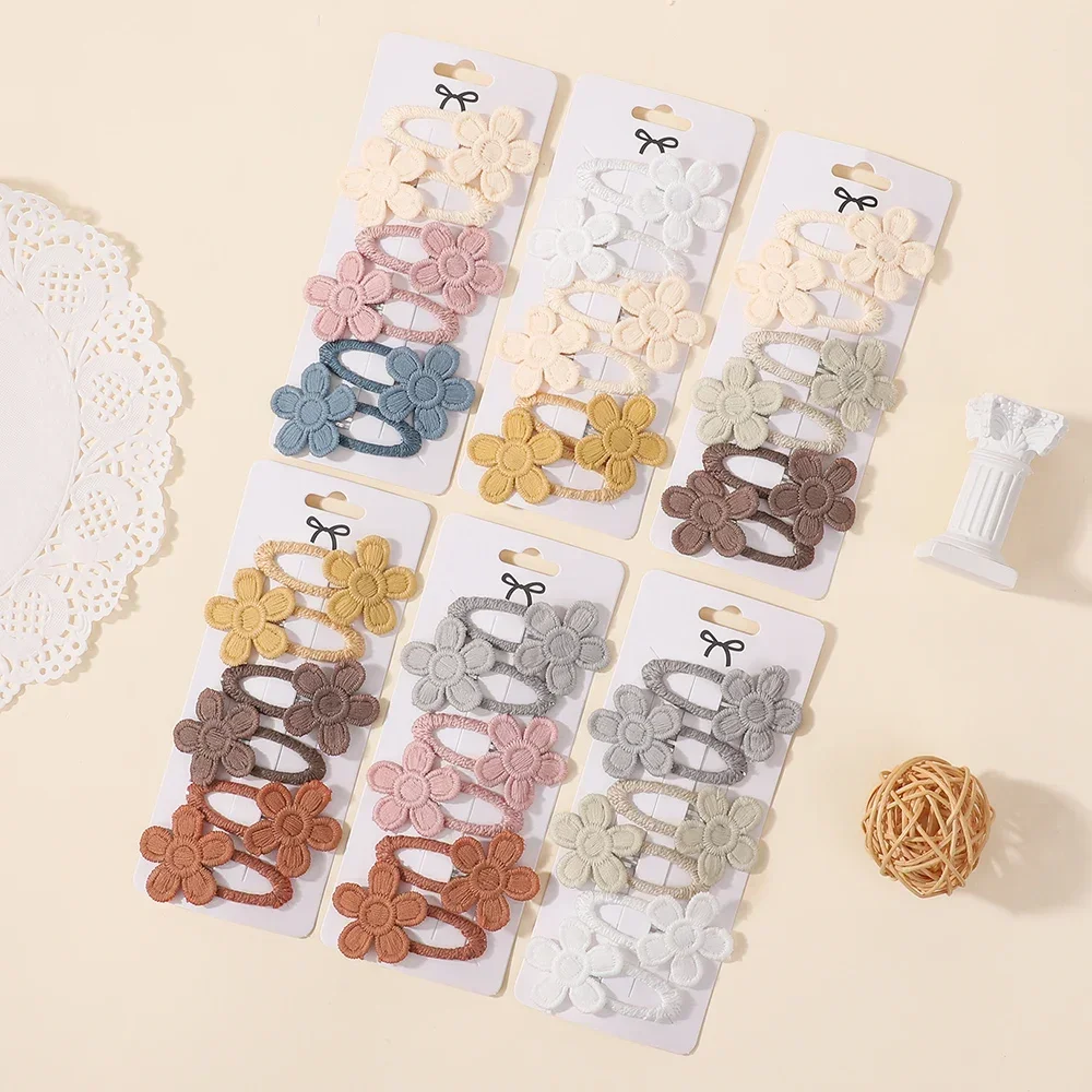 

6Pcs/Set Cute Daisy Flower Hair Clips for Baby Girls Lovely Bang Side Clip Hairpins Princess Barrette Kid Hair Accessories Gift