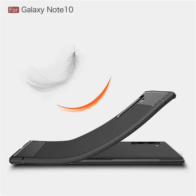 Case For Samsung Galaxy Note 10 Case Shockproof TPU  Carbon Fiber Cover For Samsung Note 10 Cover Case For Samsung Note 10 Plus