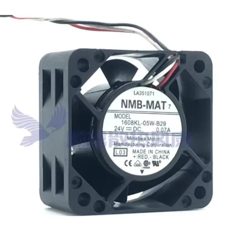 

NMB 1608KL-05W-B29 L03 DC 24V 0.07A 40x40x20mm 3-Wire Server Cooling Fan