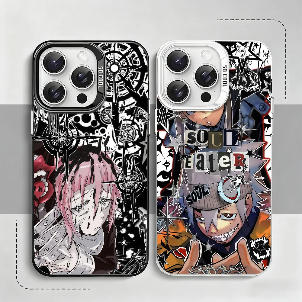 Funda de teléfono de Anime para iPhone 12 11 13 14 15 16 17 Max Pro Plus Mini funda protectora IMD Color Soul Eater