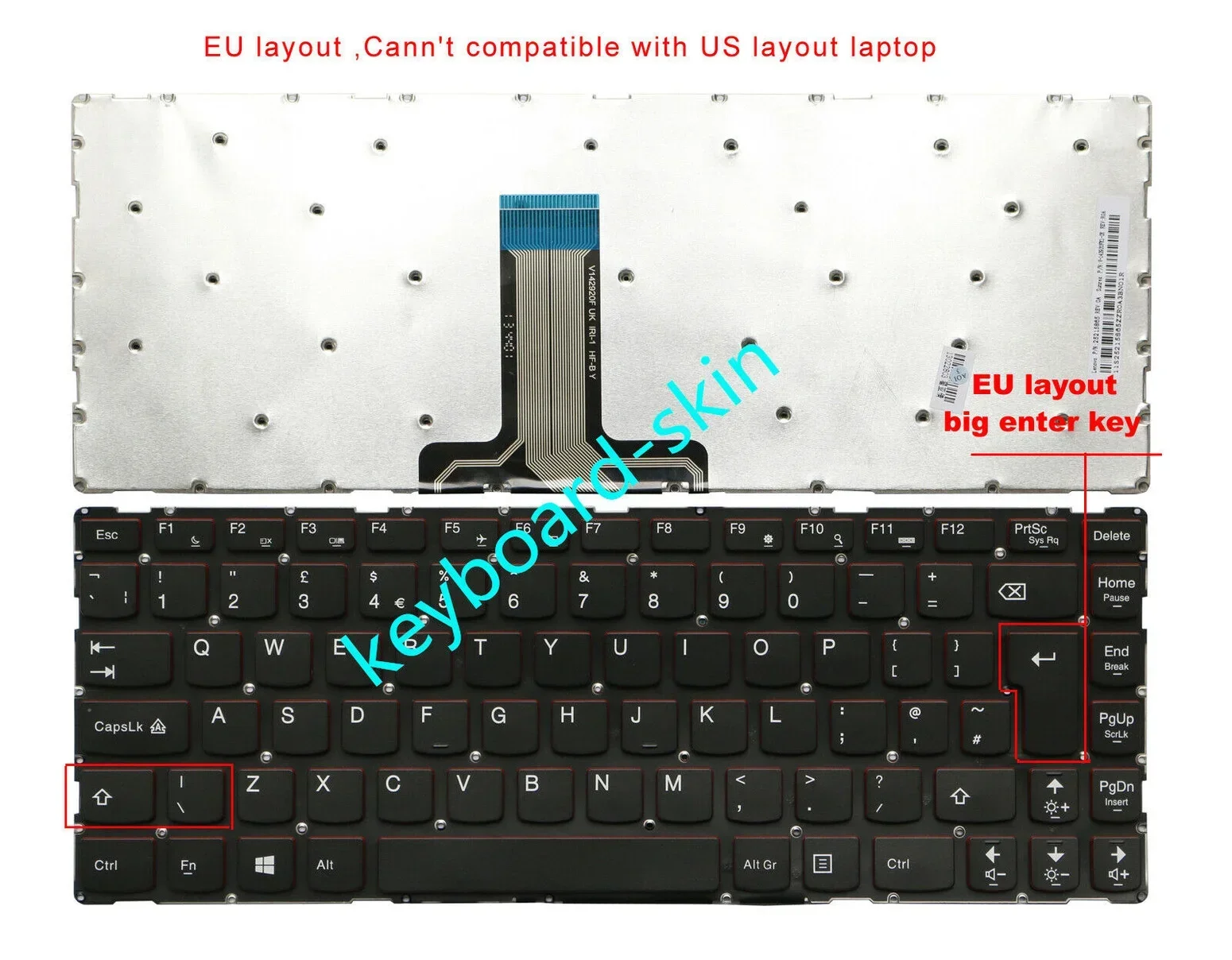 

New UK Keyboard No-backlit for Lenovo Erazer Y40,Y40-70AT-ISE,Y40-80-IFI Y40-80,Y40-70,Y700-14 Y700-14ISK,rescuer 14-ISK laptop