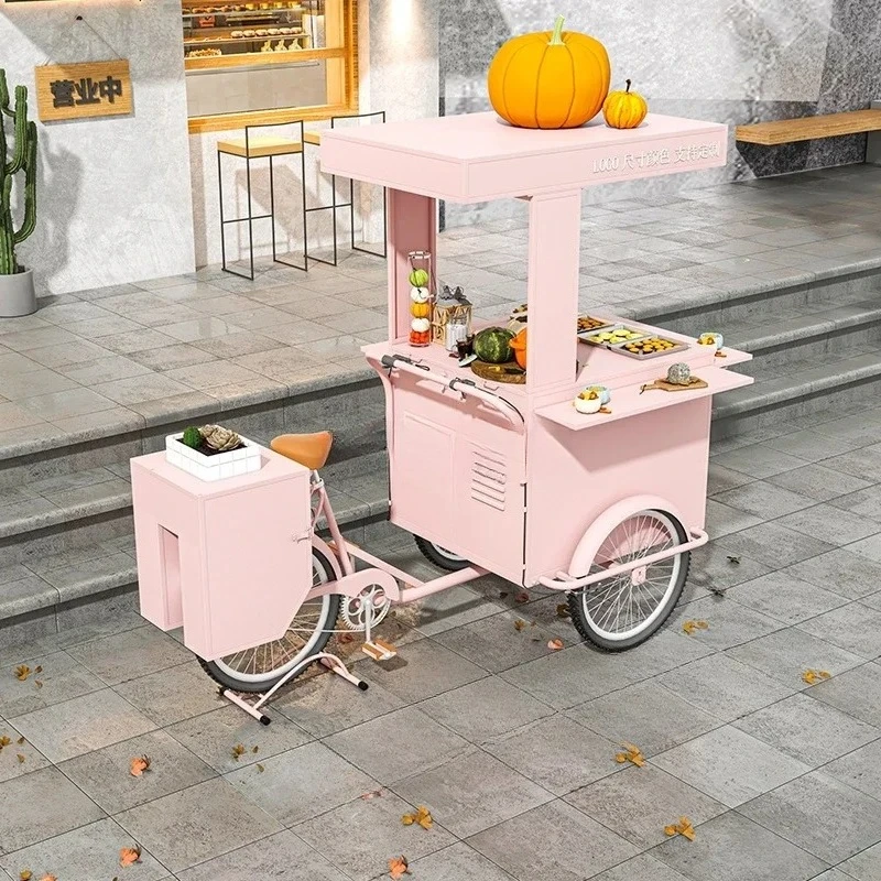 

a Mobile Snack Commercial Stall Car Night Market Iron Food Car Supermarket Promotion Stall Car home decor