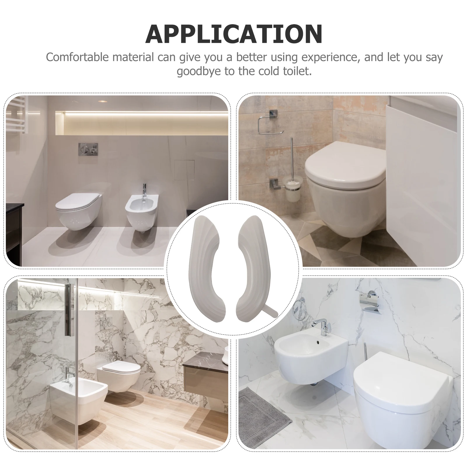 

2 Pairs Waterproof Toilet Seat Pads EVA Material Soft Cushion Cover Bathroom Mats Hygiene Reusable Kids Comfortable Durability