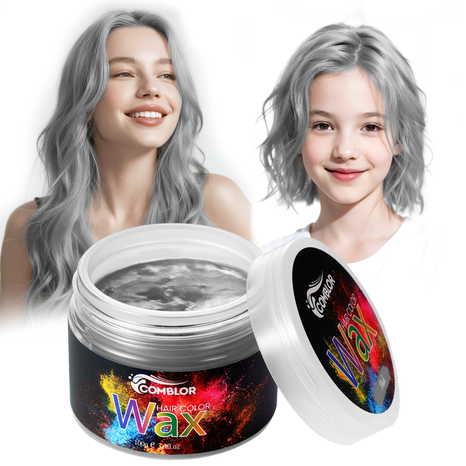 

Краска для волос на Хэллоуин, воск, временная краска для волос, грязь, долговечная, легко моющаяся паста для укладки волос, одноразовая краска для волос, крем