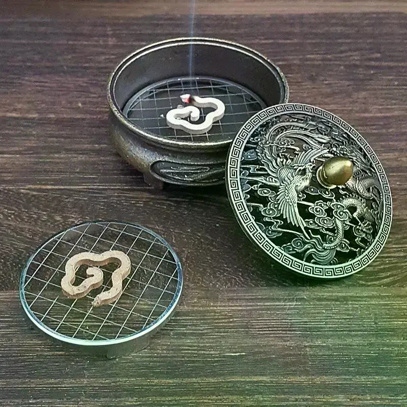 Stainless Steel Incense Holder Grid Base - Heat-Resistant Fireproof Design (Without Incense,Without Burner)